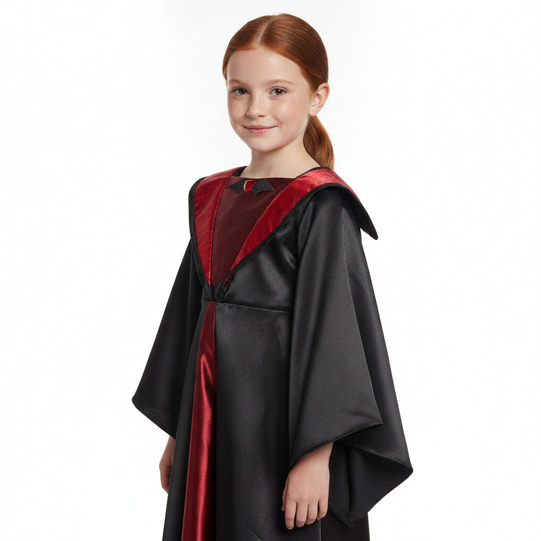 Dracula vampiersjurk met hoge kraag