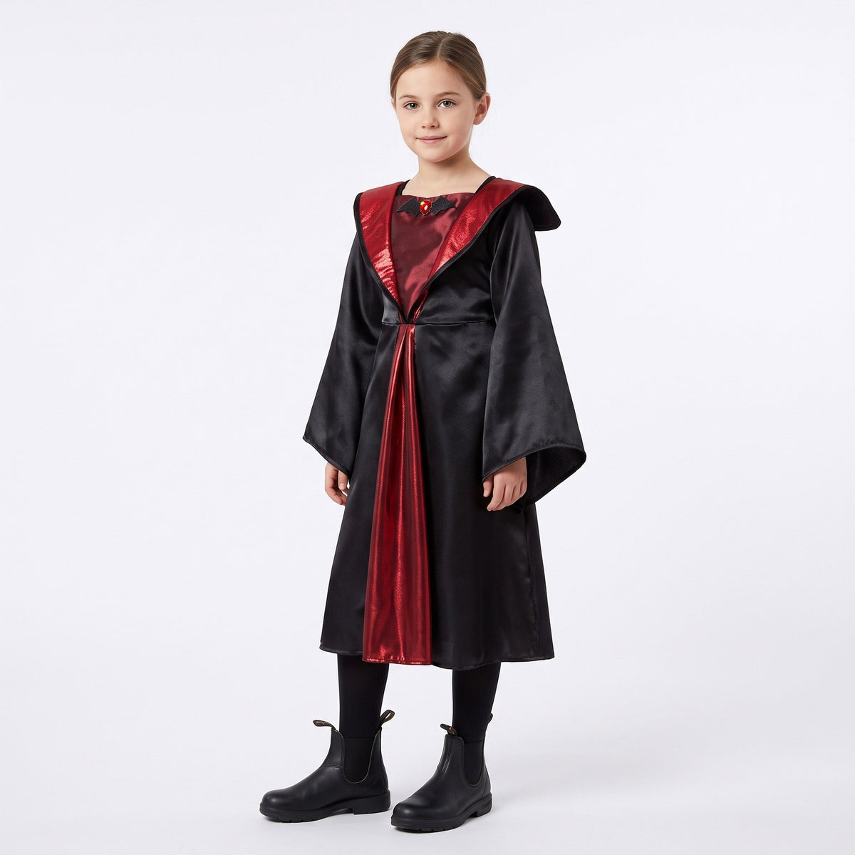Dracula vampiersjurk met hoge kraag