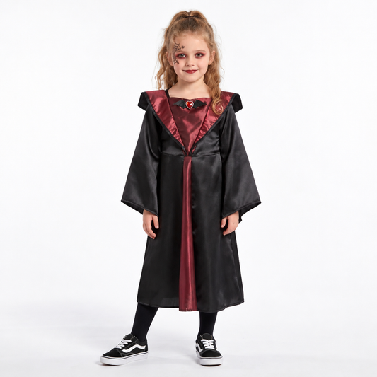Dracula vampiersjurk met hoge kraag