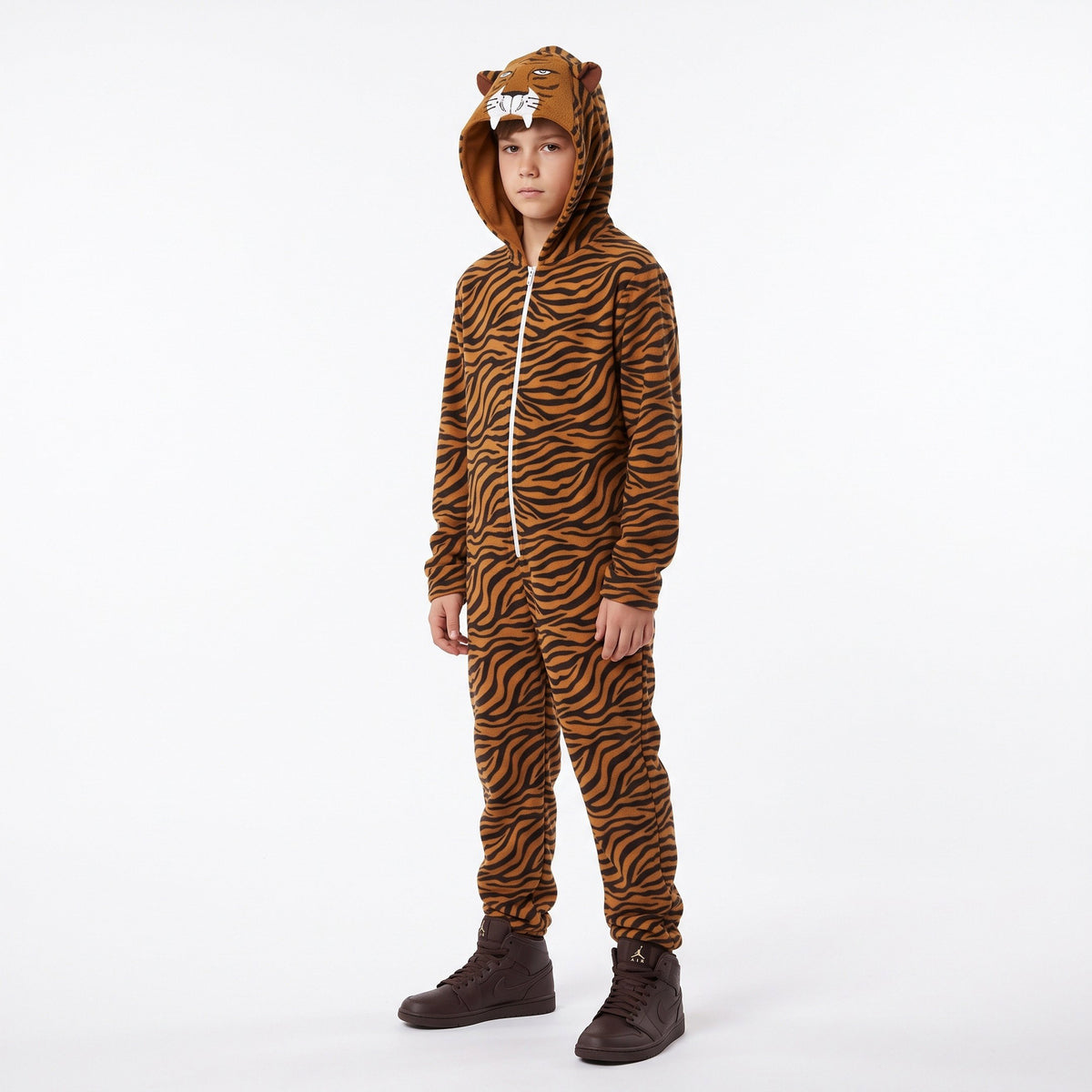Tijgeronesie met kap en tijgerprint