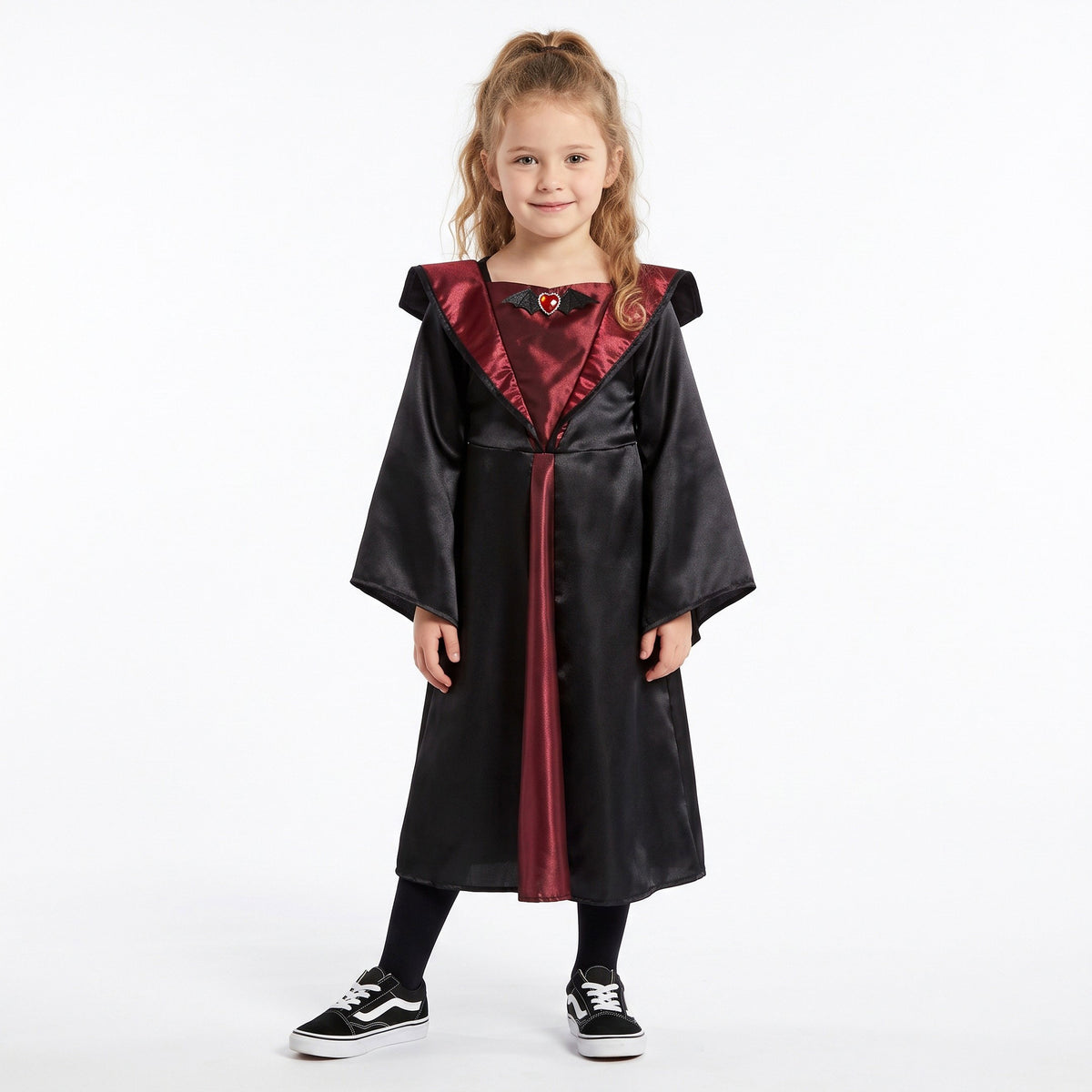 Dracula vampiersjurk met hoge kraag