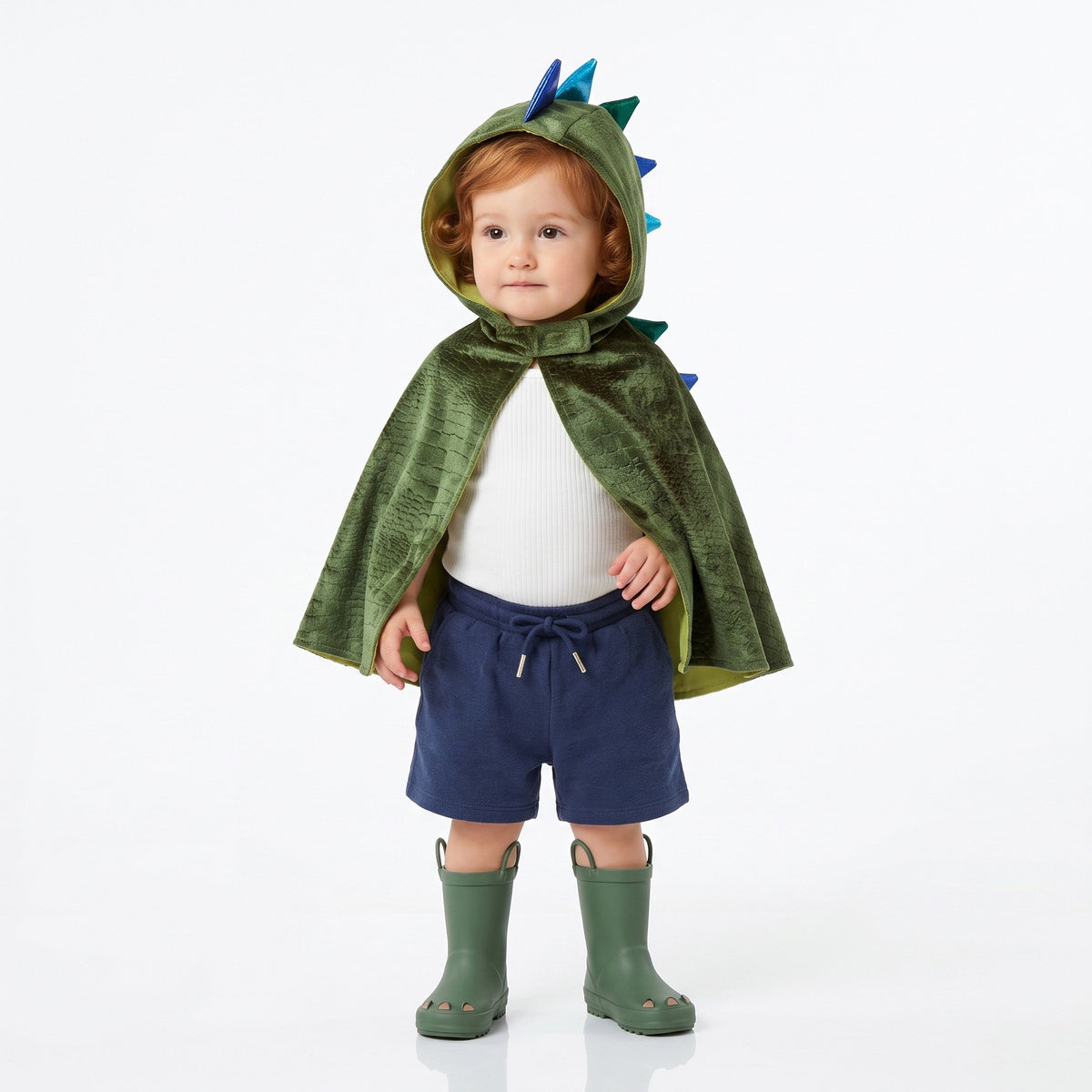 Drakencape met kap en stekels