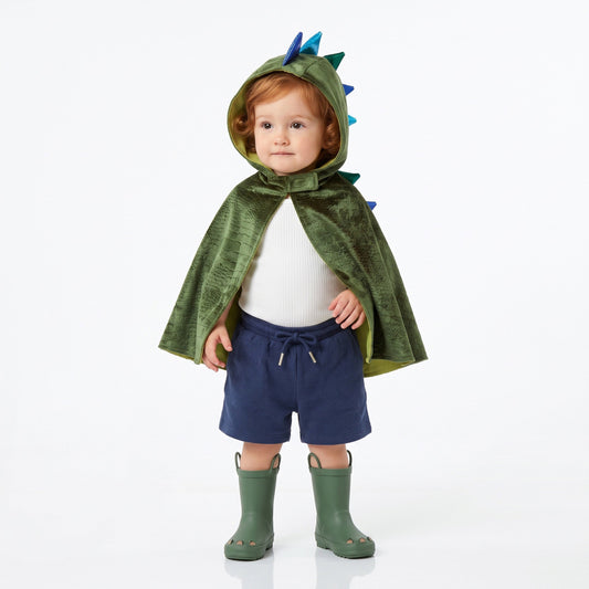 Drakencape met kap en stekels