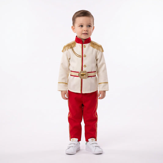 Elegant prinsenkostuum met verfijnde details, perfect voor kleine prinsen die zich helemaal willen onderdompelen in hun eigen sprookjesverhaal