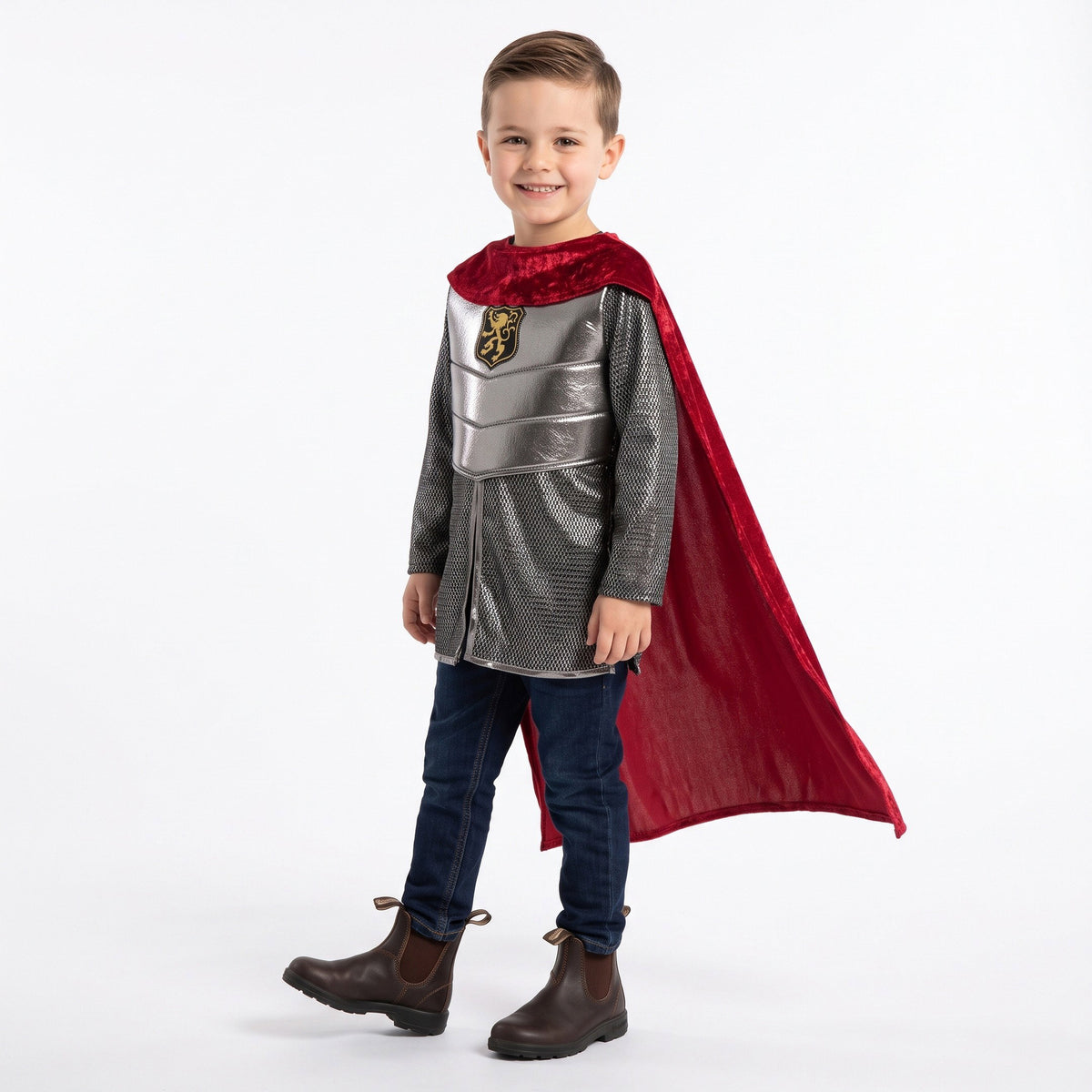 Riddertuniek met rode cape