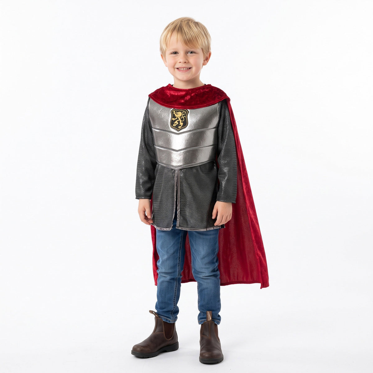 Riddertuniek met rode cape