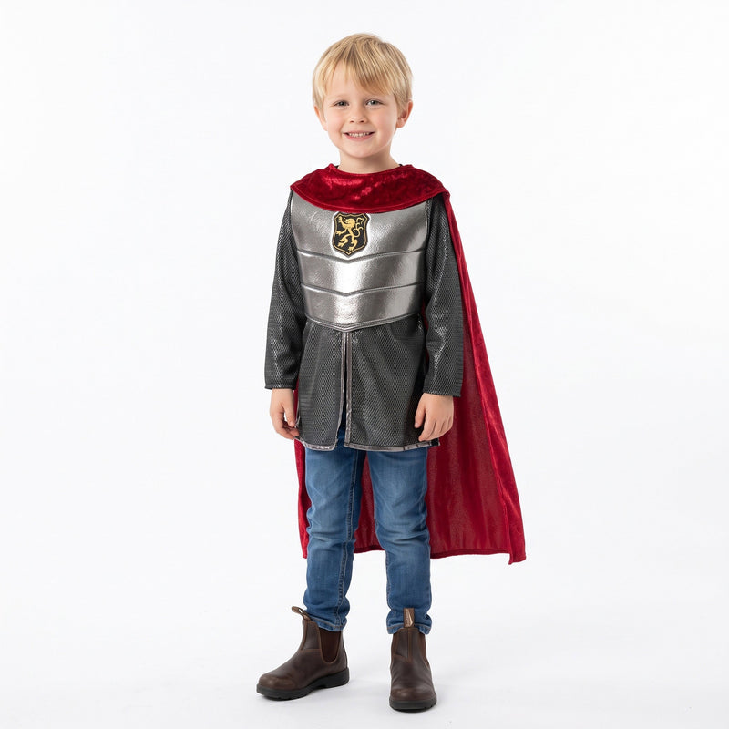 Riddertuniek met rode cape